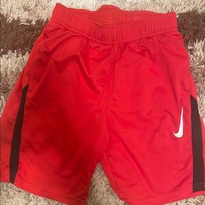 Nike Red and White Athletic Shorts